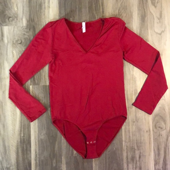 Victoria's Secret Tops - 4/$30 Victoria Secret Red Long Sleeve Bodysuit
